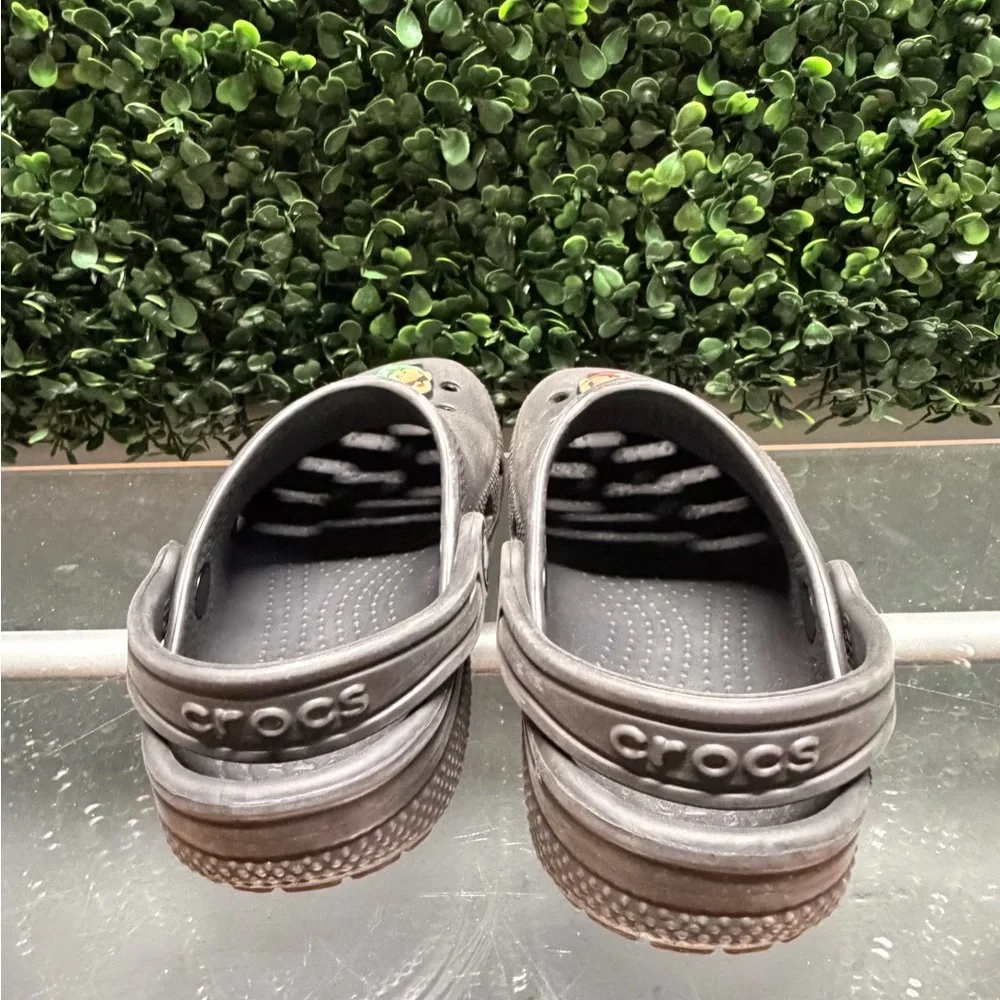 CROCS Kids Gray Clogs with Colorful Mario Charms